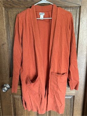 Duluth Trading Co Burnt Orange Knit Cardigan
